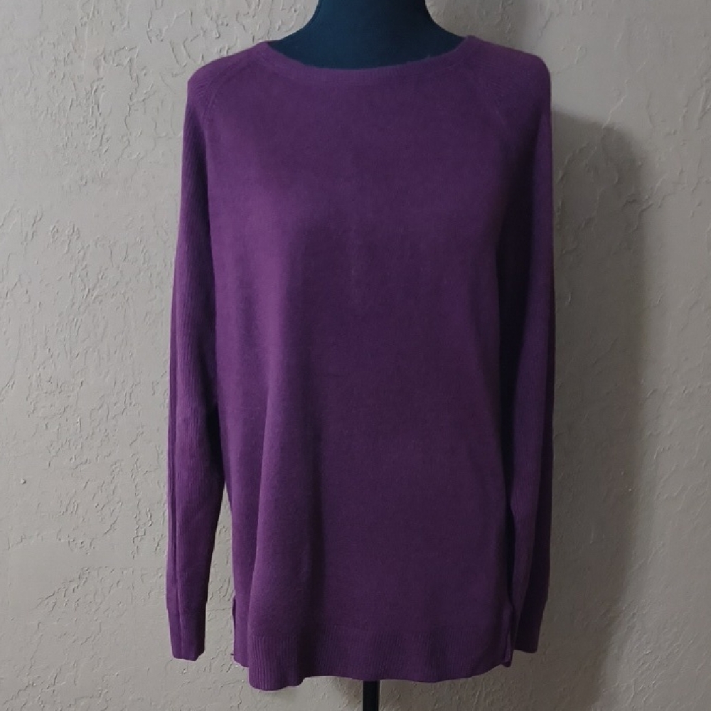 Sweet Romeo Women's Rich Purple Crew Neck Sweater